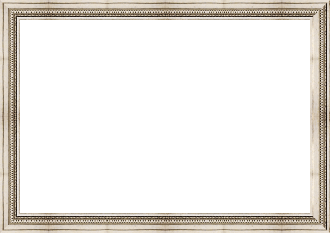 White Landscape Blank Frame with Architectural Classical Style Borders